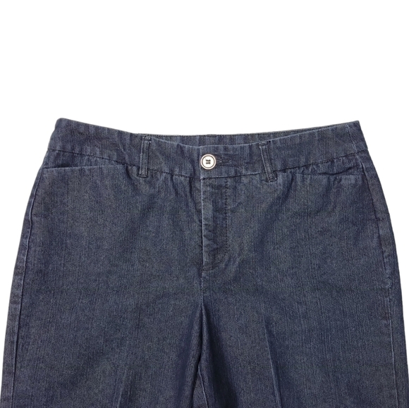 Black Washed, Cropped Women's Trouser Jeans, Size 10, Khakis & Co brand - Picture 2 of 7